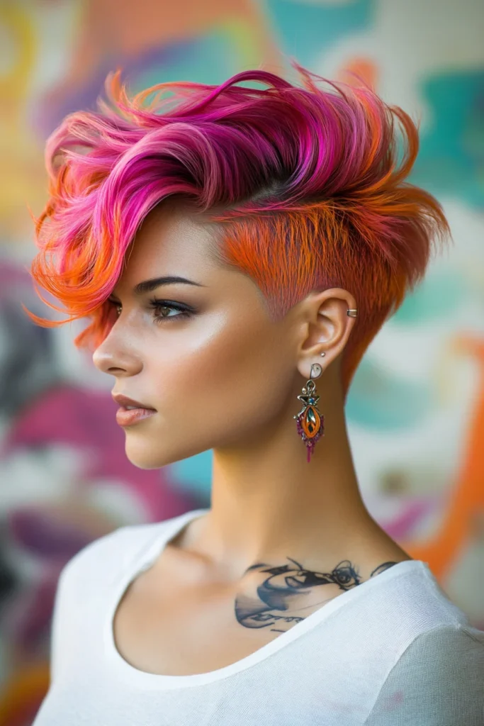 Bold Side Shave with Color