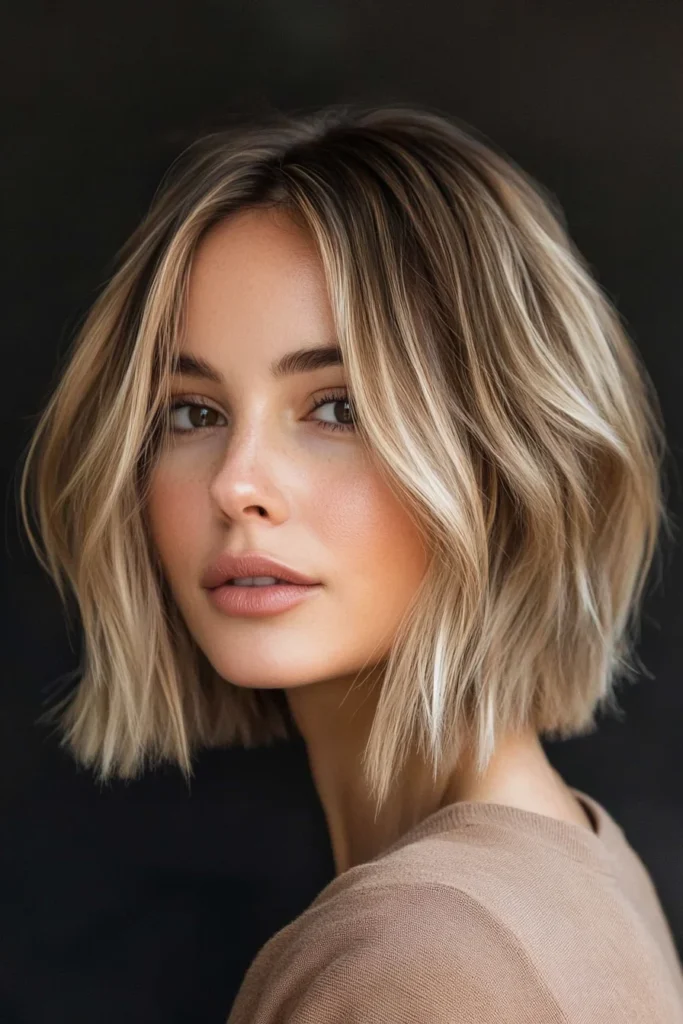 Textured Bob with Face-Framing Layers