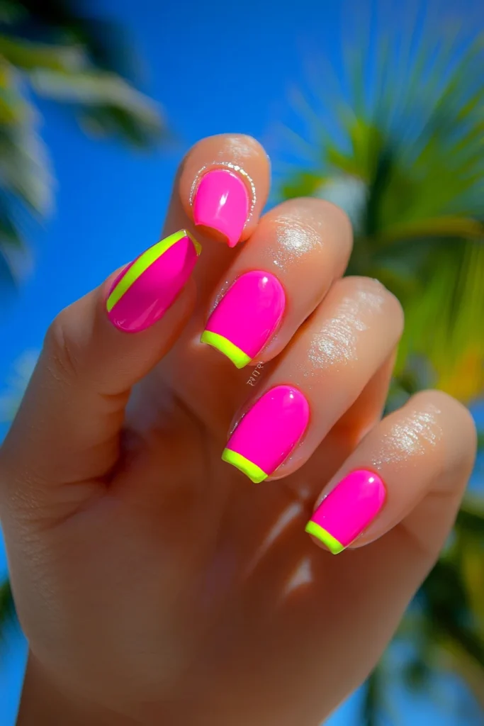 Neon French Tips