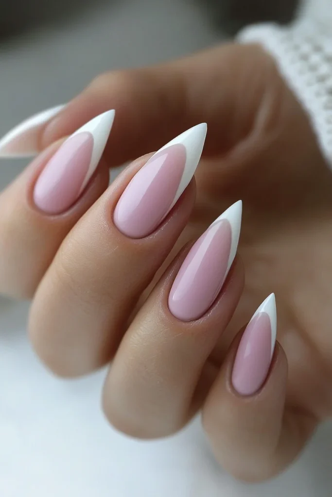 Elegant French Tips with a Twist