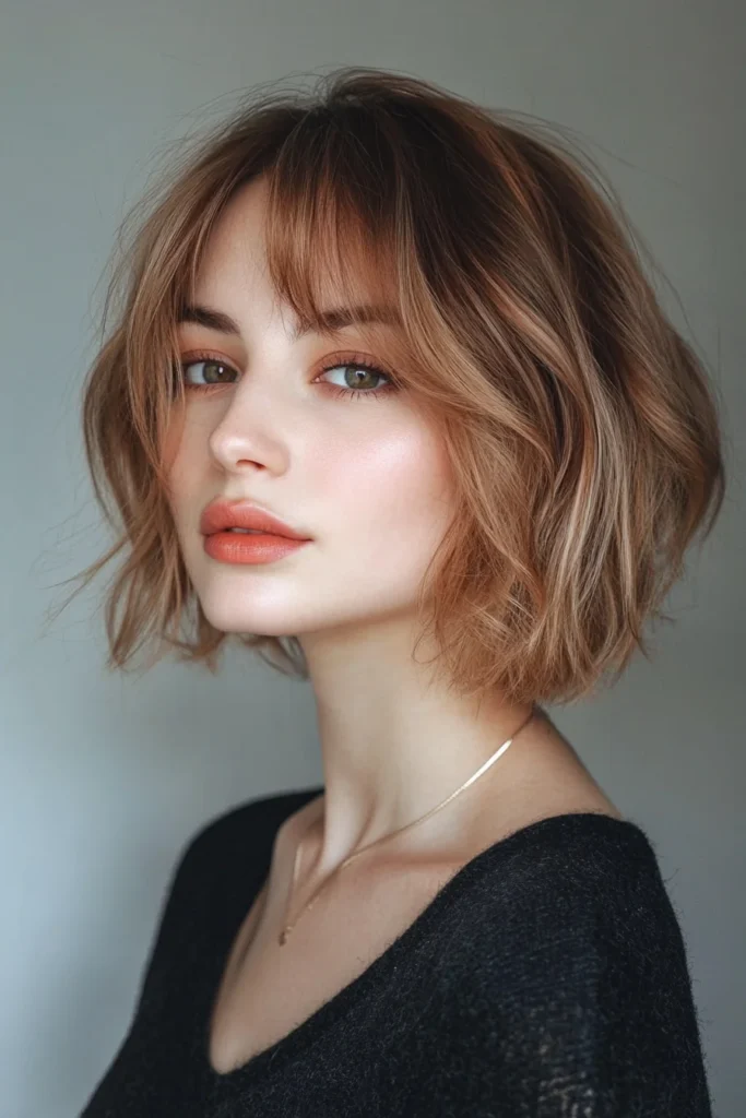 Short Textured Bob for Fine Hair