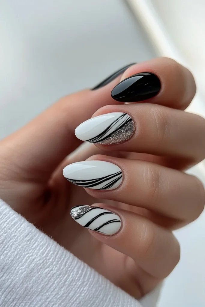 Elegant Black and White Marble Design