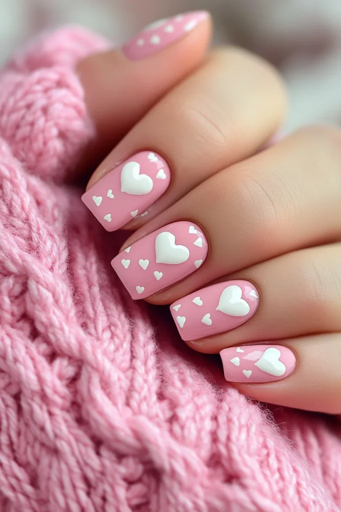 Heart-Shaped Nail Art