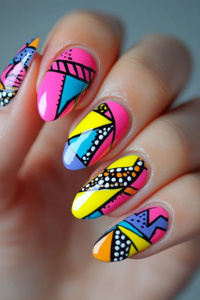 Geometric Nail Art