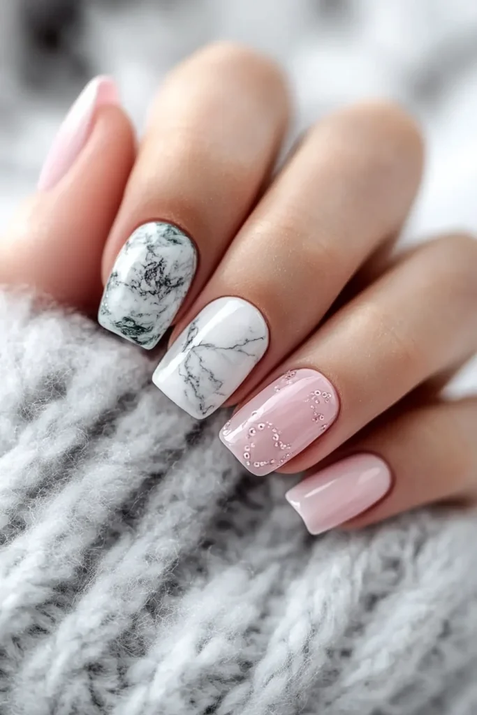 Marble Effect Nails