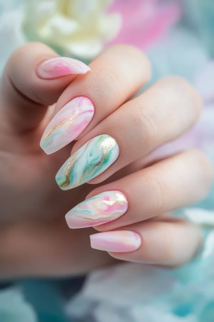 Pastel Rainbow Marble Effects