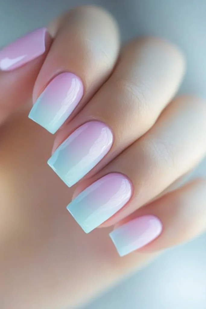 Pastel Ombre Nail Design