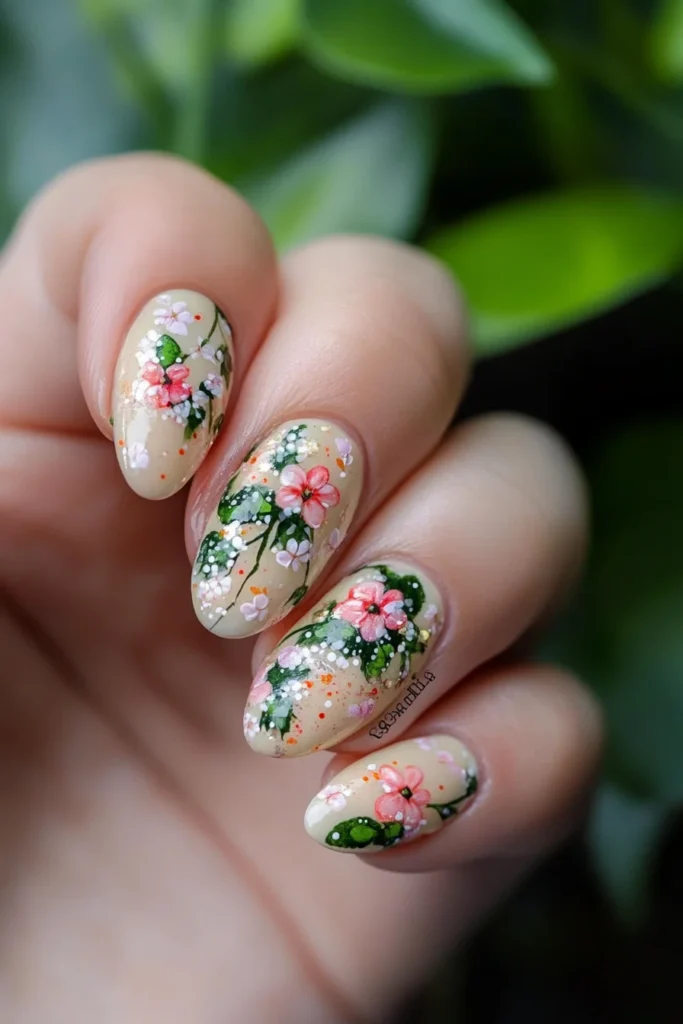 Spring-themed Nail Art