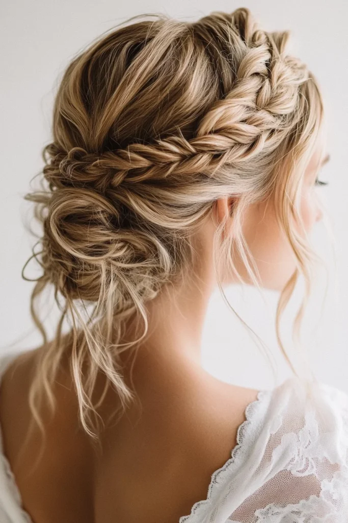 Braided Halo with Loose Strands