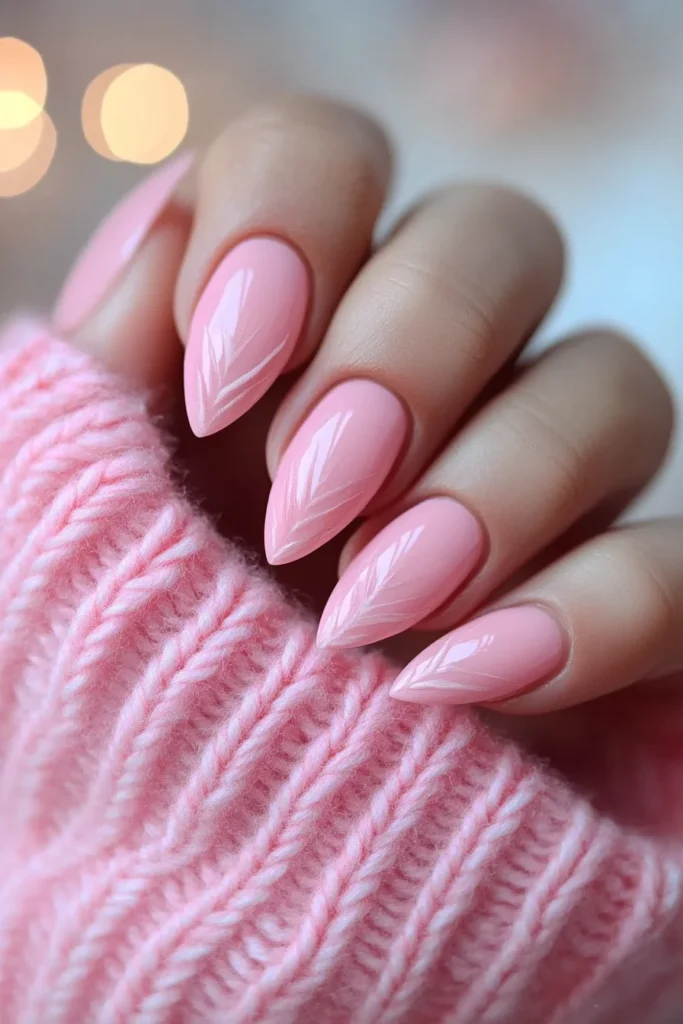 Soft Pink Almond Nails