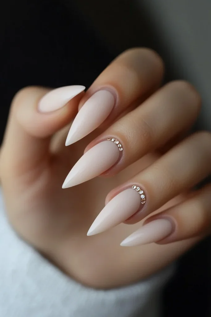 Matte Finish Almond Nails