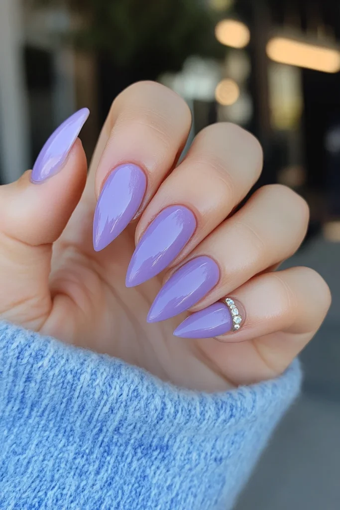 Lavender Almond Nails