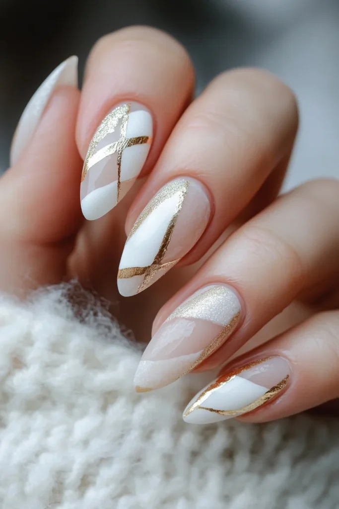 Geometric Patterns for Almond Nails