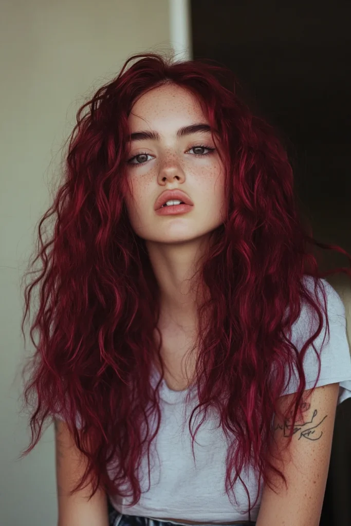 Vibrant Burgundy Waves for Bold Statements