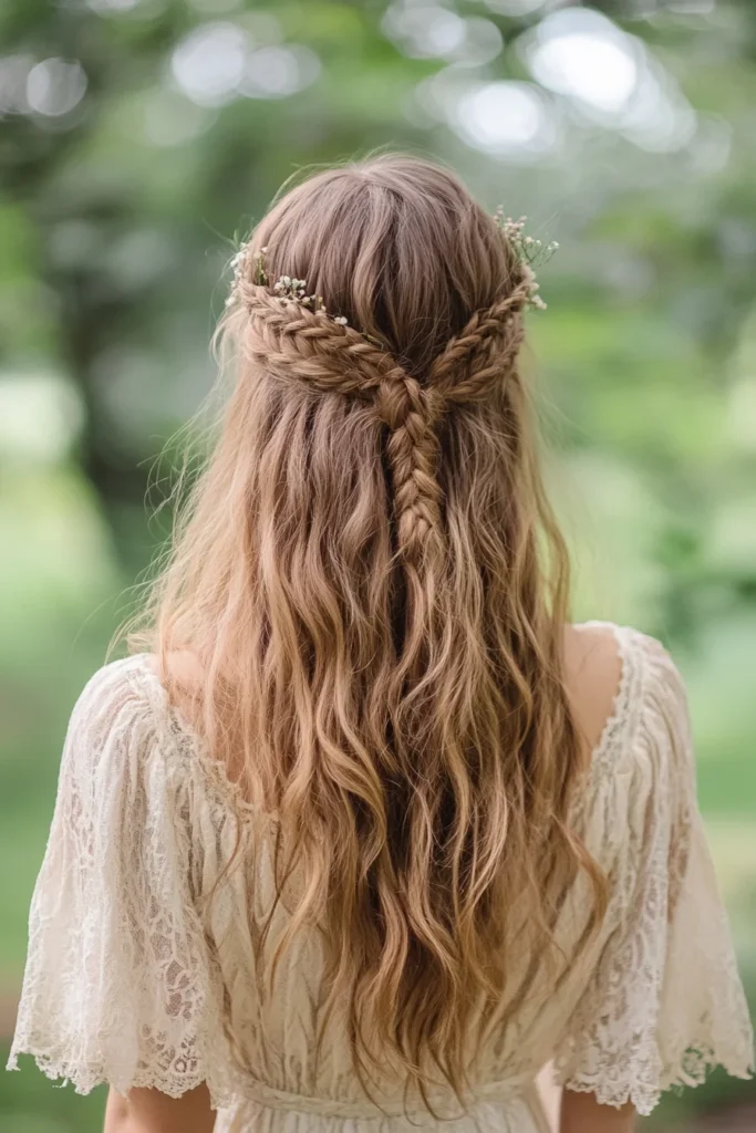 Half-Up Crown Braid