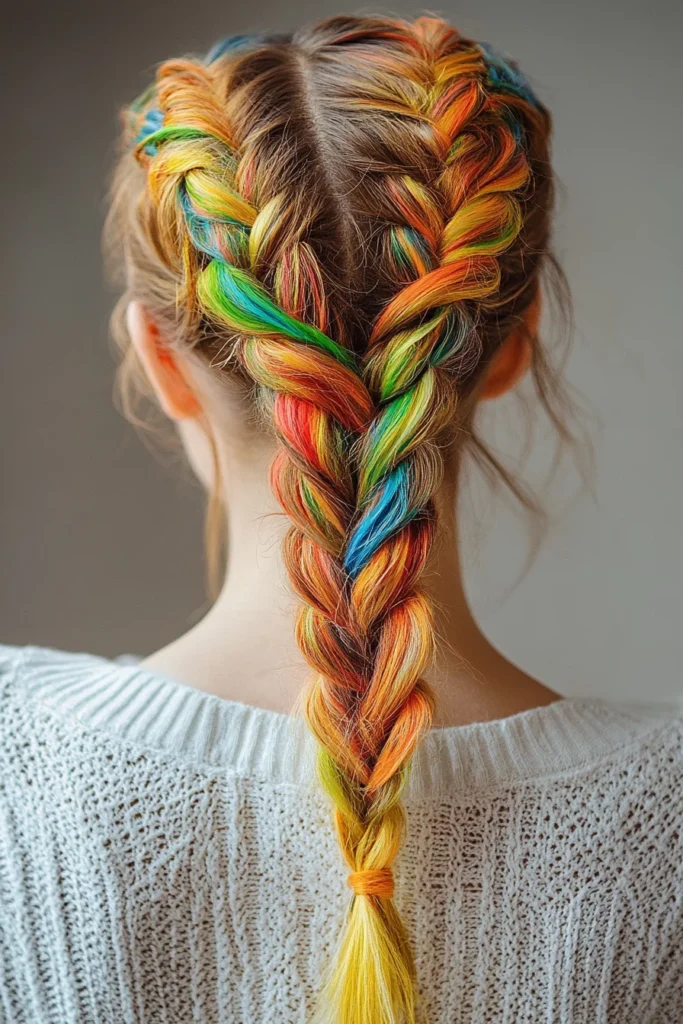 Double Braids with Colorful Thread